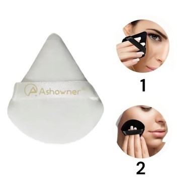 ШАЙБКА ДЛЯ МАКИЯЖНОЙ ПОРОШКИ, ТРЕУГОЛЬНАЯ, МЯГКАЯ ДЛЯ НАНЕСЕНИЯ ПОРОШКИ