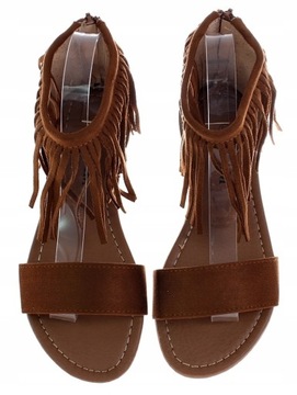 SANDAŁY DAMSKIE CAMEL FRĘDZLE 4116 roz. 38