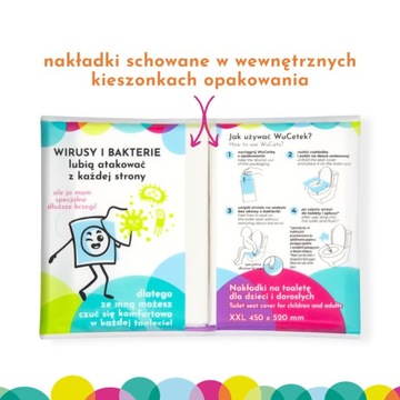 Одноразовые чехлы на унитаз для детей и взрослых XXL 3х10 шт.