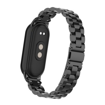Pasek bransoleta Stalowa RabbitMob do Xiaomi Mi Smart Band 8/9/10 | Czarny