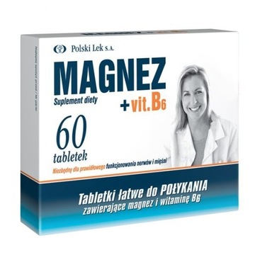 Magnez + witamina B6 60 tabletek Polski Lek
