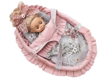 NOSIDEŁKO 45cm z POŚCIELĄ dla lalek ( BEZ LALKI )