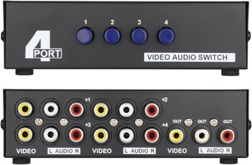 АДАПТЕР SWITCH 4IN1 AV RCA CHINCH 4x1