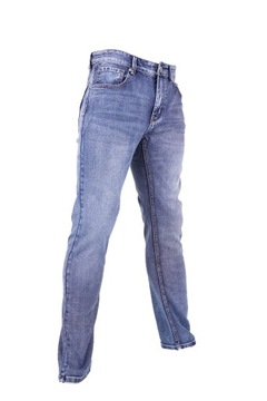 SPODNIE MĘSKIE JEANSOWE NIEBIESKIE BAWEŁNIANE DŻINSY W33 L34 PAS 86-90 CM
