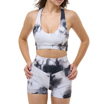 Szorty Spodenki damskie Military Gym Wear - Tie Dye Graphite L