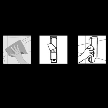 1 настенный дозатор мыла черного цвета.