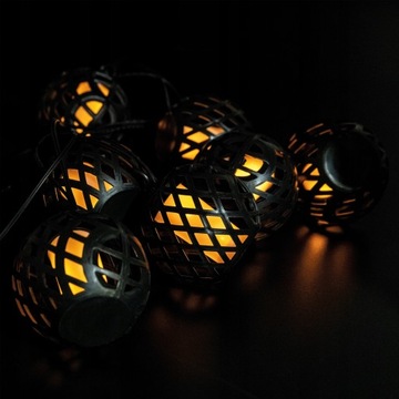 Солнечные садовые светильники LIGHT GARLAND FLAME
