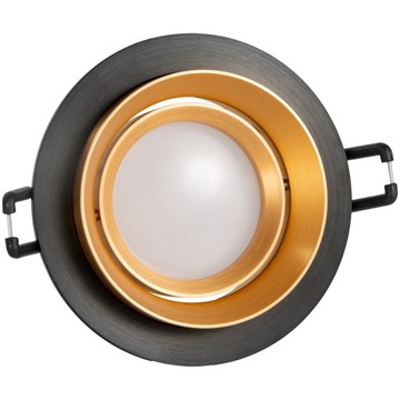 ВСТРАИВАЕМЫЙ ГАЛОГЕННЫЙ СВЕТ С ПОДВИЖНЫМ КРУГЛЫМ ТОЧЕЧНЫМ СВЕТОДИОДОМ, ЧЕРНЫЙ/ЗОЛОТОЙ