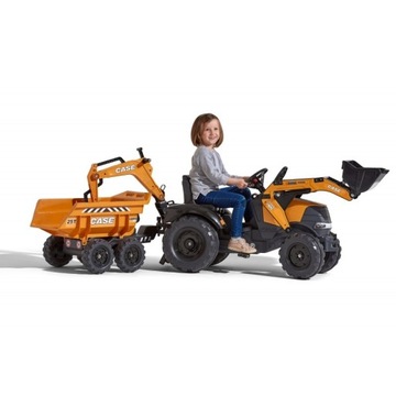 FALK Tractor Case IH Экскаватор-погрузчик оранжевый с прицепным подвижным ковшом от 3 л