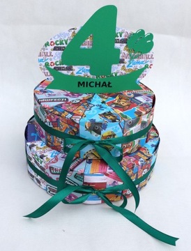 ТОРТ из бумаги 22 шт + Топпер + Подушечка Щенячий Патруль + лента, микс узоров