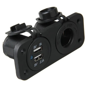 ВСТРОЕННОЕ ЗАРЯДНОЕ УСТРОЙСТВО 2x USB 3.1A + АВТОМОБИЛЬНАЯ РАЗЪЕМ ПРИМИРАЧА