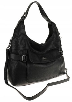 YYcoverii Włoska Elegancka Torebka Damska listonoszka worek CBLGU2212 Black