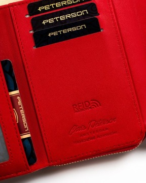PETERSON stylowy damski portfel RFID STOP kolory