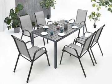 MEBLE OGRODOWE DESKA KOMPOZYTOWA 6+1 TARAS BALKON