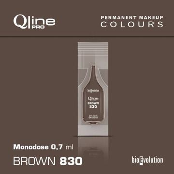 QLINE PRO PIGMENT DO MAKIJAŻU PERNAMENTENGO BROWN 830 - MONODOSE 0,7ml