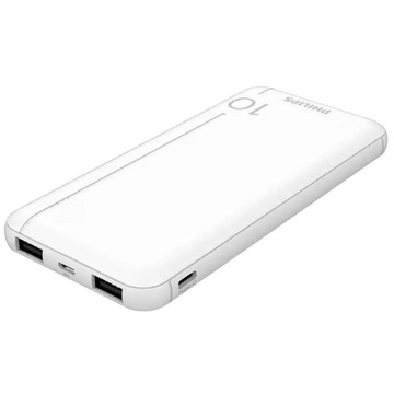 Power bank 10000mAh 2xUSB biały Philips DLP1810NW