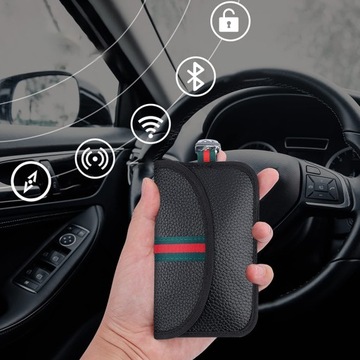 ЗАЩИТНЫЙ КОЖАНЫЙ ЧЕХОЛ ДЛЯ БЕЗКЛЮЧЕВЫХ RFID-КЛЮЧЕЙ 2 шт.