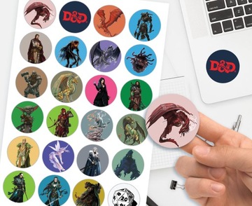 НАБОР НАКЛЕЙКОВ + ТАТУ ДЛЯ ДЕТЕЙ ДЕТСКИЕ ПОДЗЕМЕЛЬЯ И ДРАКОНЫ КАЧЕСТВА