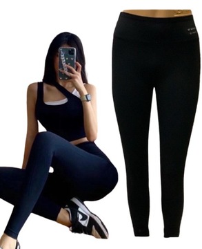 Legginsy WYSOKI STAN modelujące damskie SIŁOWNIA fitness joga XL/XXL 068