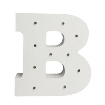 Wooden LED Letter Alphabet Light B