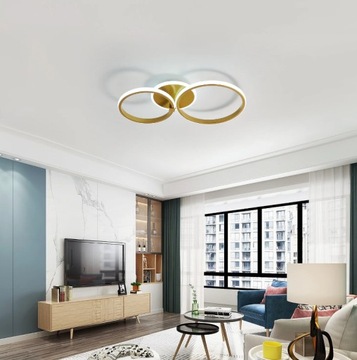 СВЕТОДИОДНЫЙ ПОТОЛОЧНЫЙ СВЕТИЛЬНИК КОЛЬЦО ОБЫЧНЫЙ ПОДВЕСНОЙ СВЕТИЛЬНИК ЗОЛОТО 6500К КРУГЛЫЙ СОВРЕМЕННЫЙ