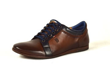 Półbuty męskie eleganckie buty ze skóry PL 300