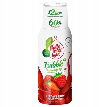 Сироп для газировки FruttaMax STRAWBERRY LIGHT, карбонизатор 500 мл на 12л