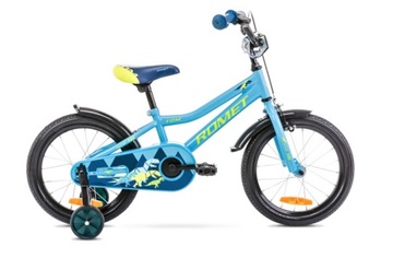 Rower rowerek dziecięcy Romet Tom 16 dla chłopca niebiesko-zielony