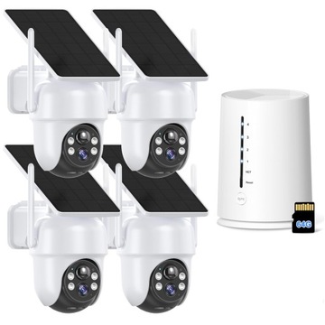 ZESTAW MONITORINGU 4 KAMERY 4MPx FULL HD PODGLĄD ONLINE ZEWNĘTRZNE