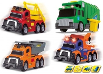 DICKIE TOYS ZESTAW 4 POJAZDY MIEJSKIE ORYGINAŁ