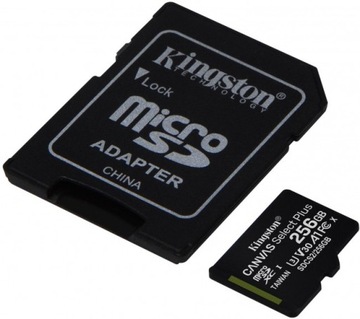 Kingston microSDXC Canvas Select Plus 256 ГБ 100R/85 Вт класс 10 UHS-I