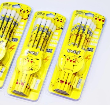 Ołówek POKEMON z GUMKĄ, PIKACHU, HB, piękne ołówki, 1 szt!