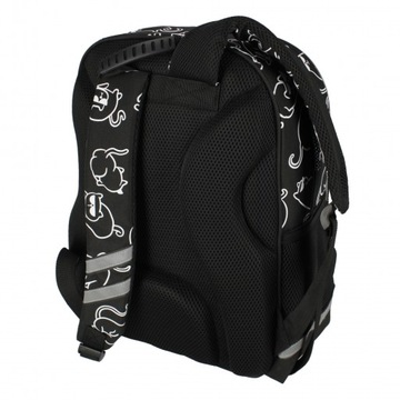 Набор школьный рюкзак, пенал, сумка, сумка для обуви, ПЭ котята, черная голографика