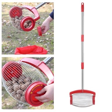 Zbieracz orzechów Zdejmowany otwór do zbierania żołędzi Zakrętka z górnej strony