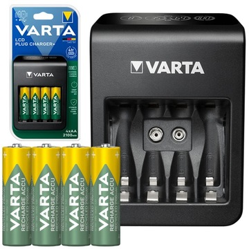 Ładowarka akumulatorów VARTA AA AAA 9V + 4xAA 2100