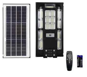 LAMPA SOLARNA LED ZEWNĘTRZNA OGRODOWA ULICZNA CZUJNIK PILOT 1500W