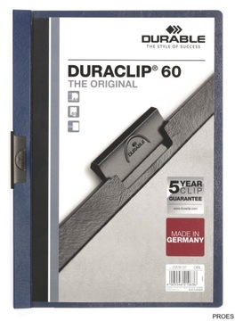 Skoroszyt DURABLE DURACLIP Original 60 granatowy 2
