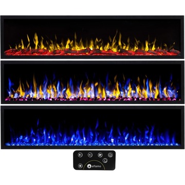 KOMINEK ELEKTRYCZNY LED BEZ FUNKCJI GRZANIA AFLAMO PRIDE S183 ŚCIENNY 183CM