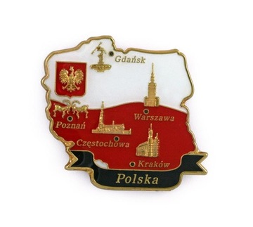Kontur Polski - magnes na lodówkę