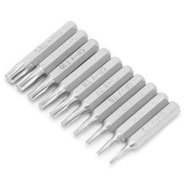 Zestaw bitów gwiazdowych 4mm 10 sztuk T3-T20