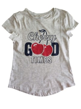 KOSZULKA T-SHIRT top H&M 146/152 CHERRY