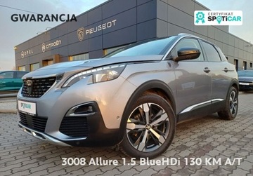 Peugeot 3008 II Crossover 1.5 BlueHDI 130KM 2018 Peugeot 3008 1.5 BlueHDi 130 KM Allure AUTOMAT 1.5 Diesel 130KM