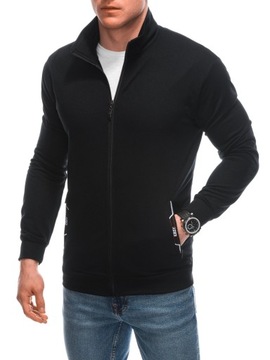 Bluza męska rozpinana rozpinana bez kaptura 1638B czarna 4XL