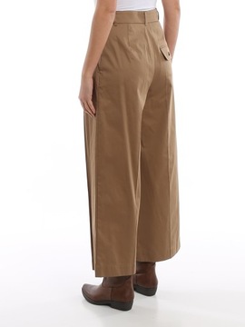 БРЮКИ ЖЕНСКИЕ КОРИЧНЕВЫЕ ШИРОКИЕ MAX MARA, размер 42/44