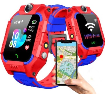 SMARTWATCH Zegarek dla dziecka SIM PL IP67 Q19 czerwony