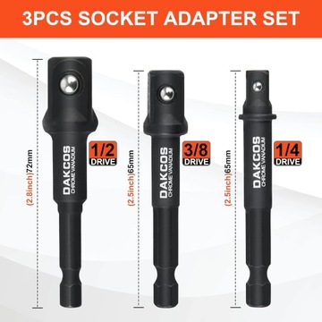ADAPTERY DO NASADEK UDAROWYCH ZESTAW ADAPTERÓW 