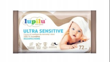 LUPILU Chusteczki nawilżane 1x 72 szt ultra sensit