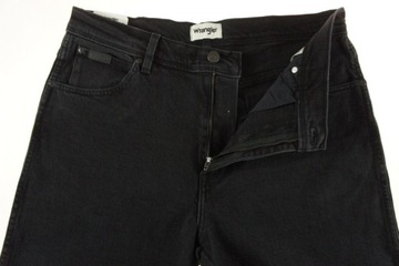 WRANGLER TEXAS SLIM W36 L34 Czarny Jeans 36/34