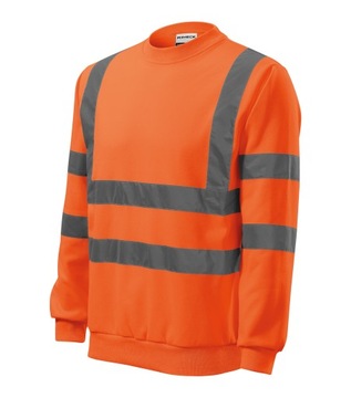 Bluza z pasami odblaskowymi pomarańczowa 3XL