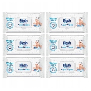2 x chusteczki Aqua Fresh Baby 60 sztuk 99 % wody